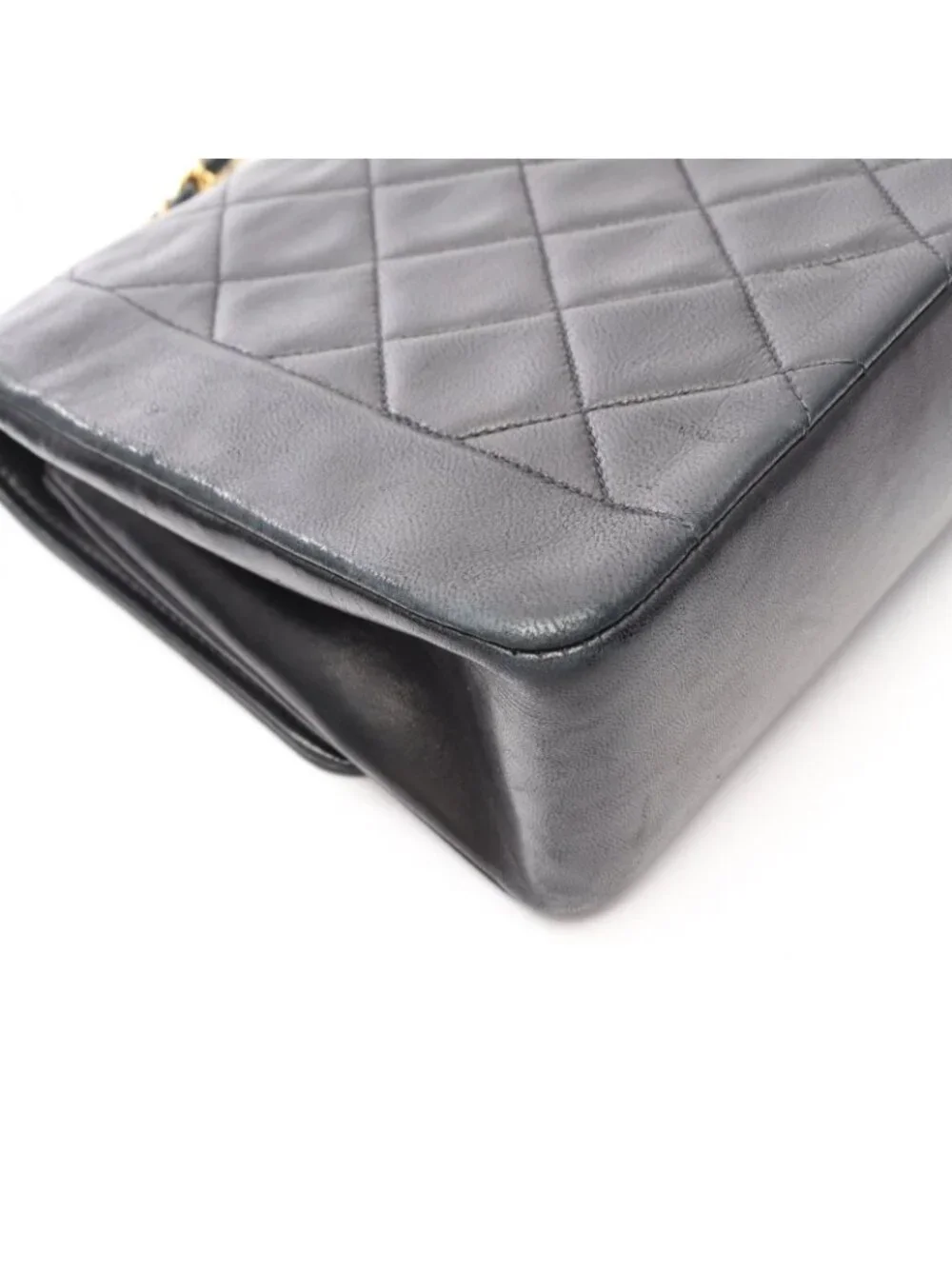 Chanel Shoulder Bag Quilted Diana Flap Black Lambskin Chain